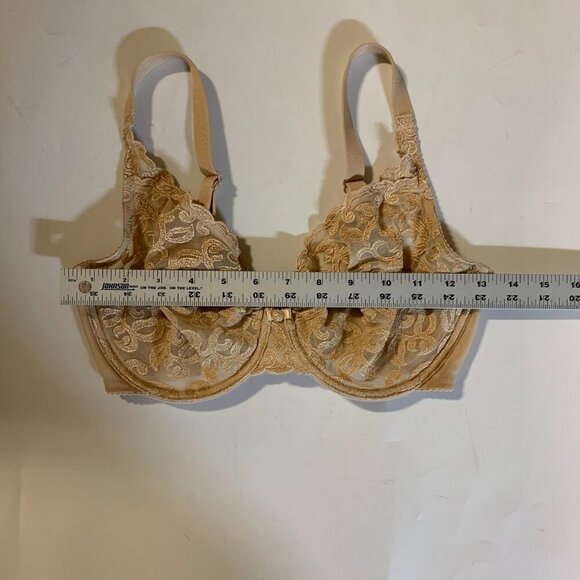 Wacoal Women's Crossbody Adjustable Strap Lace Scroll Floral Bra Size 34DD - Picture 10 of 13